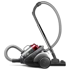 Electrolux ZT3520UK T8 Bagless Cylinder Vacuum Cleaner, Dark Grey and Red Metallic