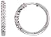 14k White Gold / Diamond Huggie Earrings 11/16 (18 mm)