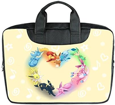 LaHuo Pokemon Eevee Love Pattern Logo Custom 13-Inch Laptop Bag Tablet Case