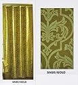 Chapel Hill Terrace Gates Satin & Velvet Shower Curtain - Sage Gold