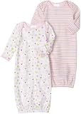 Spasilk 2 Pack Gown - 2 Girl Prints, Pink, 0-3 Months