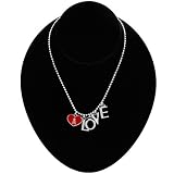 MLB Touch by Alyssa Milano Los Angeles Angels of Anaheim Love Necklace with Heart Team Logo
