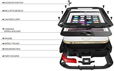 iphone 6s plus case,Brand New Waterproof shockproof Dustproof Rugged Protection Metal hard shel full cover case for iphone 6s plus 5.5''
