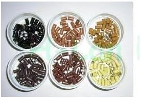 200 PCS 2.8 mm Black Color Copper Tubes Beads Locks Micro Rings for I Tipped Human Hair Extensions