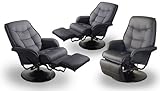 3 New Black Recliners - Great for Home Movie Theater Seating!