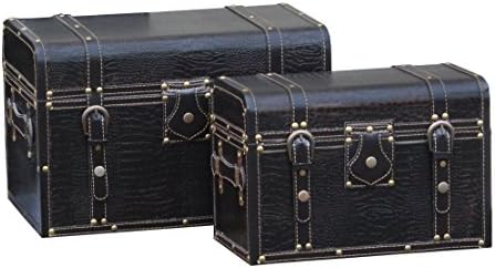 Large Storage Trunk - Black Leather (Small)