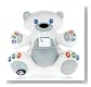 iPulse Bearホワイト シャーパーイメージiPod用スピーカー#59091