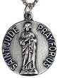 St. Jude, Medal,18" Stainless Steel Chain