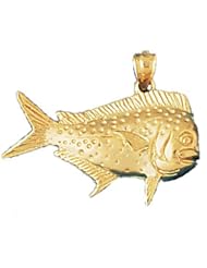 Dazzlers Solid 14k Gold Fish Charm Pendant Available in three colors from jewelsberry (weights: 3.0 grams only)