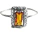 Baltic Honey Amber and Sterling Silver Diamond Cut title=
