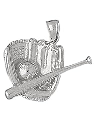 Clevereves 14K White Gold Pendant Baseball Themed 8.5 - Gram(s)