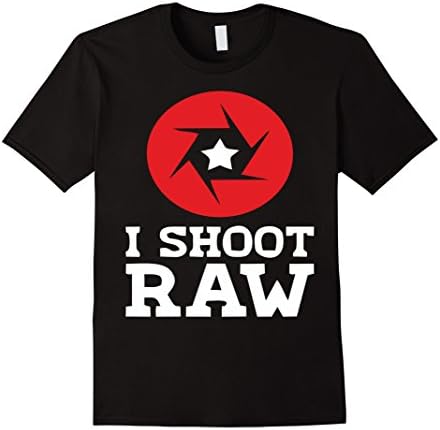 Men's I Shoot RAW - Funny Photography Photographer Gift T-Shirt 3XL Black