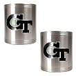Georgia Tech Yellowjackets NCAA 2pc Stainless Can Holder Set by Great American Products