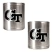 Georgia Tech Yellowjackets NCAA 2pc Stainless Can Holder Set by Great American Products