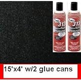 2 (313) Glue+ 15ft *48 W Polymat Black Speaker Box Carpet Truck Car Trunk Liner, Dash... 
