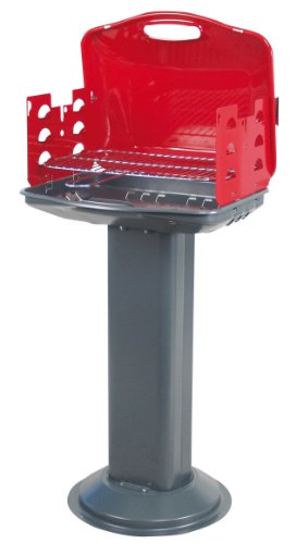 Barbecue bois ou charbon de bois avec grille chrome'e et le couvercle