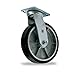 Mold-On Casters, 6" Dia.X2 W Wheel, Rigid