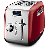KitchenAid KMT222ER 2-Slice Toaster with Manual High-Lift Lever and Digital Display - Empire Red