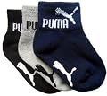 Puma Baby Boy Solid Gripper Socks- 3 Pack(Infant to Baby)(12-24 months)