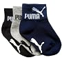 Puma Baby Solid Gripper Socks- 3 Pack(Infant to Baby)