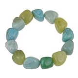  Blue and Green Genuine Multi-Stone Nugget Bracelet, 7.5