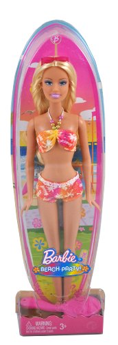 41y9Jajh2uL Barbie Year 2008 Beach Party Series 11 Inch Doll   BARBIE with Pink Sunglasses and Hairbrush (N4902)