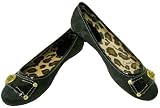 COACH LAREN BLACK SIGNATURE FLATS SHOES NEW
