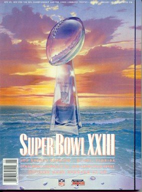 1989 Super Bowl XXIII Program - 49ers / Bengals 1989