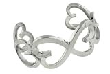 Sterling Silver Infinity Heart Bangle