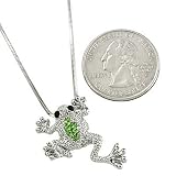 Rhinestone Frog Pendant Necklace Fashion Jewelry