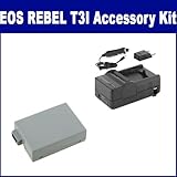 Canon EOS Rebel T3i Digital Camera Accessory Kit includes: SDLPE8 Battery,  ....