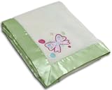 NoJo Ladybug Lullaby Applique Coral Fleece Blanket