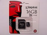 Kingston 16 GB Class 4 MicroSDHC Flash Card with SD Adapter SDC4/16GB