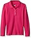The Children's Place Girls' Big Girls' Long Sleeve Ruffle Polo Shirt, Aurora Pink, Medium/7/8