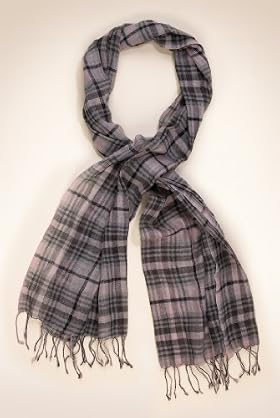 Pure Wool Lightweight Check Scarf