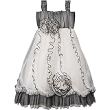 Isobella & Chloe Antoinette Two Tone Mesh Dress. Black & White.