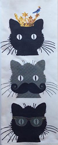 Flour Sack Tea Towel - Witty Cat Themed Designs (Triple Cats)