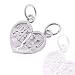 925 Sterling Silver Jewelry, Breakaway Heart Charm with "Bestfriends" Inscription, Adjustable Fit, Plus Free Special Gift Pouch