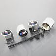 BMW M Logo Chrome Anti Theft Tire Valve Caps
