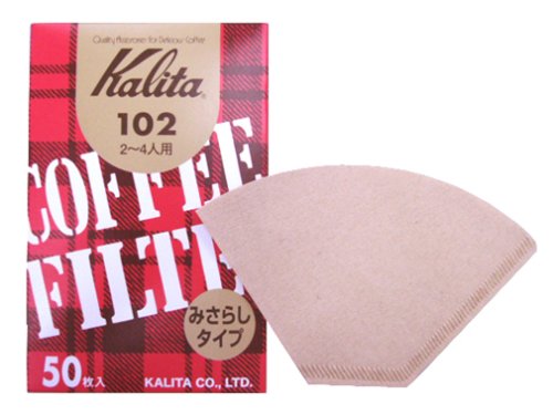 Kalita コーヒーフィルター 102ロシ みさらしタイプ 2~4人用 50枚入り 「10パックセット」