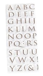 Martha Stewart Crafts Half Trajan Alphabet Clear Stamps
