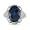 7ct Sapphire Rough Cut Diamond Ring Set in Sterling Silver