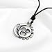 Necklace Pendant Jewelry Sun and Moon Ying Yang Pewter Silver Factory Direct