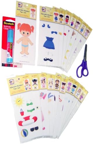 Adorable Kinders 20 Piece Rena Paper Doll Set