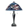Ride Hard, Live Free Motorcycle Themed Stained Glass Table Lamp by The Bradford Exchange