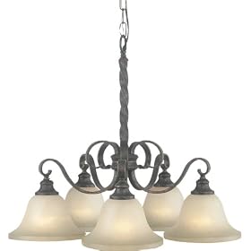 Royce Lighting RC27ES-5-27 Urban Colonial 5 Light Chand. Energy Star Corinthian Bronze