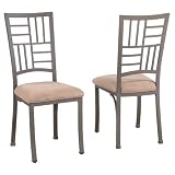 Powell Trent Light Textured Bronze Bistro Dining Side Chair, 2-Piece in 1-Carton