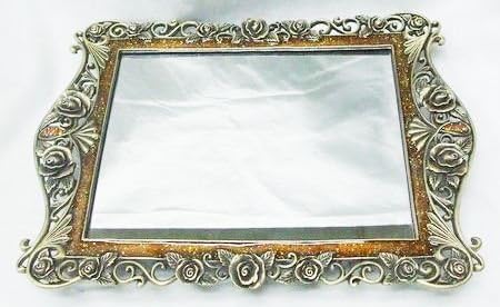 Welforth Fine Pewter Rose Design Vanity Tray