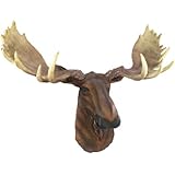 North American Moose Head Bust Wall Hanging