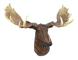 North American Moose Head Bust Wall Hanging